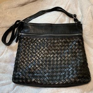 MARGOT Genuine Leather Textured Crossbody Purse